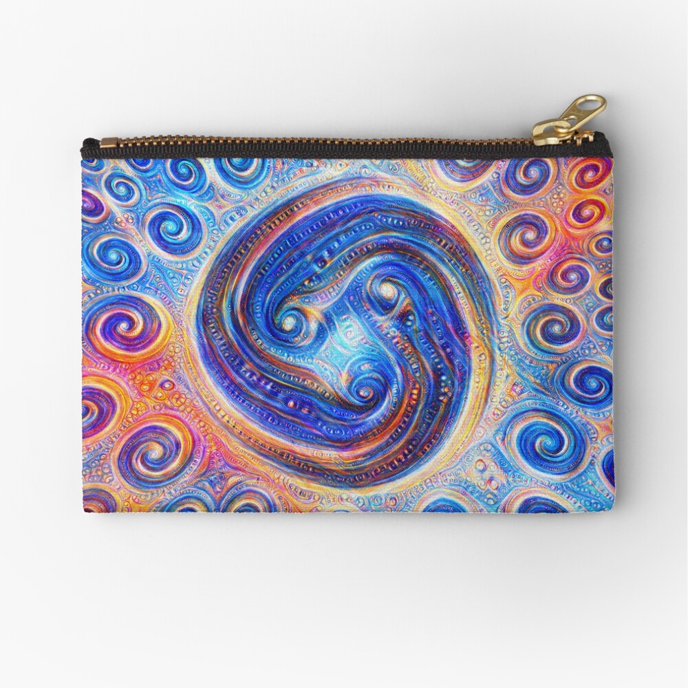 #Deepdreamed Abstraction Zipper Pouch