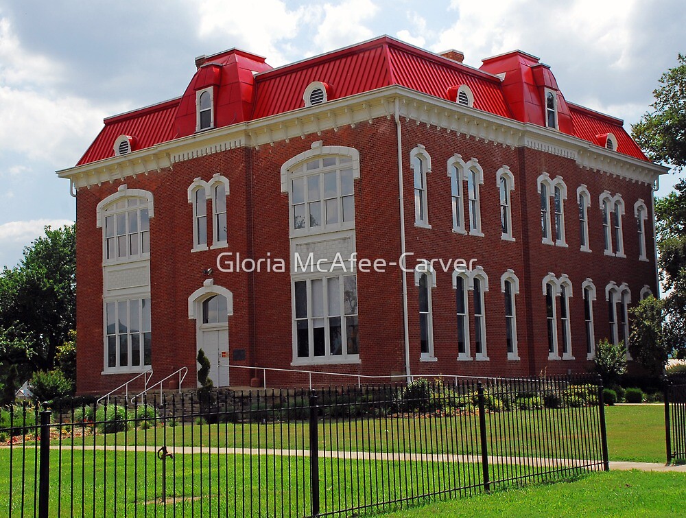 "The Choctaw Capitol Building, Tuskahoma, Okla." by Gloria McAfee