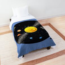 Solar System Vinyl Record Comforter