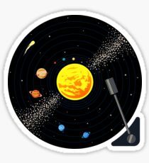 Solar System Schallplatte Sticker