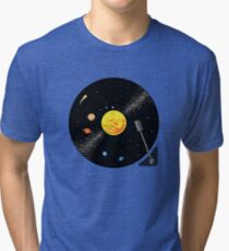 Camiseta de tejido mixto Disco de vinilo del sistema solar