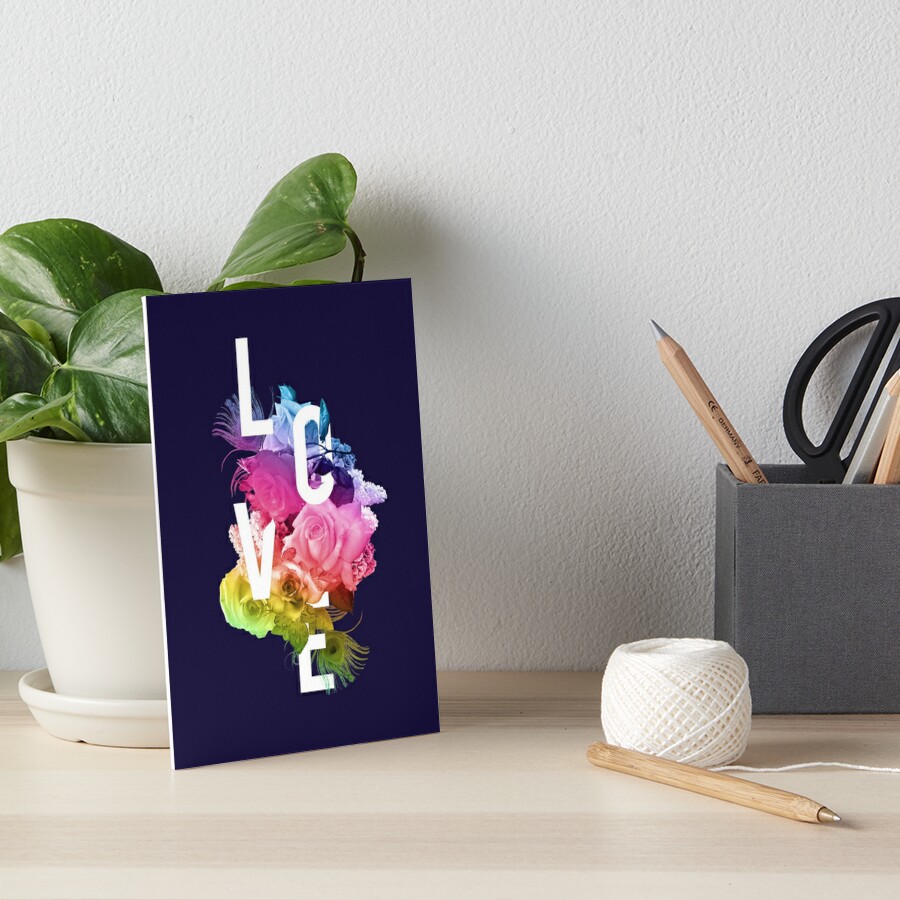 Download Lgbt Love Floral Vibrant Art Board Print By Radvas Redbubble