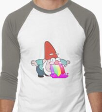 Camiseta ¾ bicolor para hombre Rainbow Vomiting Gnome
