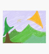 Spicy, Crispy Hills And Sun Photographic Print