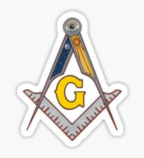 Masonic Square and Compass Sticker