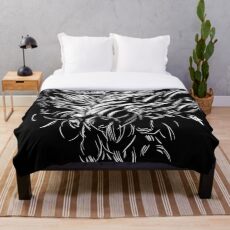 abstract sci-fi fantasy tribal Throw Blanket