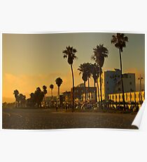 Dusk on Venice Beach, California Poster