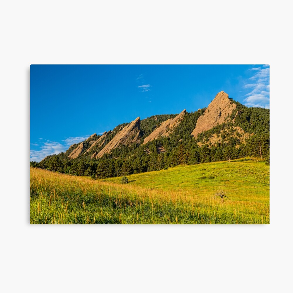 Boulder Colorado Flatirons Sunrise Golden Light Canvas Print