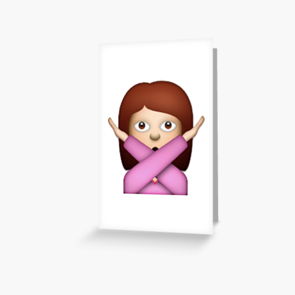 "Crossed Arms Emoji" Greeting Card by rosiestelling Redbubble