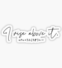 Ich erhebe mich darüber Gentleman Jack Zitat, Anne Lister Code Sticker