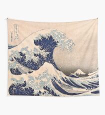 Classic Japanese Great Wave off Kanagawa by Hokusai Wall Tapestry Traditional Version HD High Quality Tapestry
