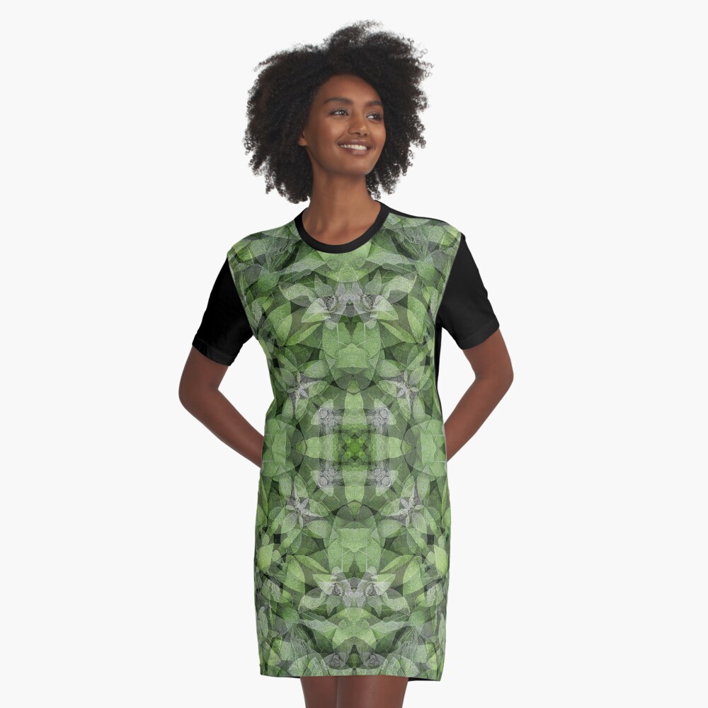 LAMB'S EARS MANDALA Graphic T-Shirt Dress