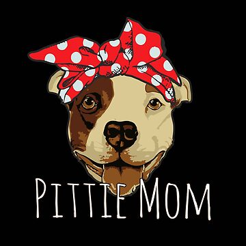 Men's Design By Humans Mother's Day Pittie Mom Pitbull Dog Lovers