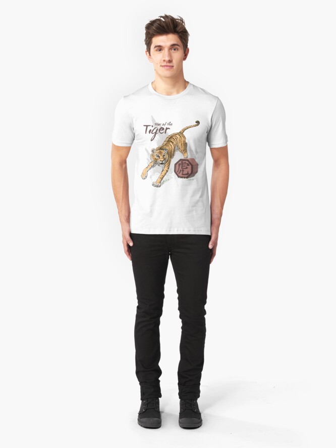 Alternate view of Year of the Tiger by Stephanie Smith Slim Fit T-Shirt