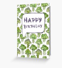 Brokkoli-alles Gute zum Geburtstag Grußkarte