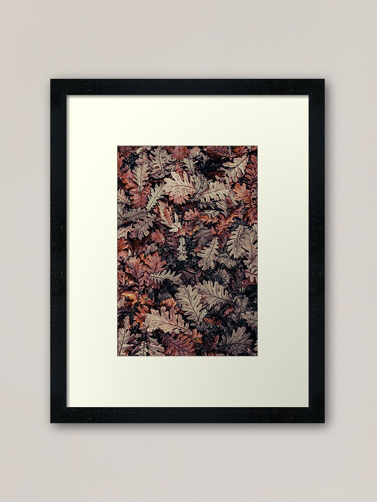 Alternate view of Dried Autumn Leaves - HD Nature Framed Art Print
