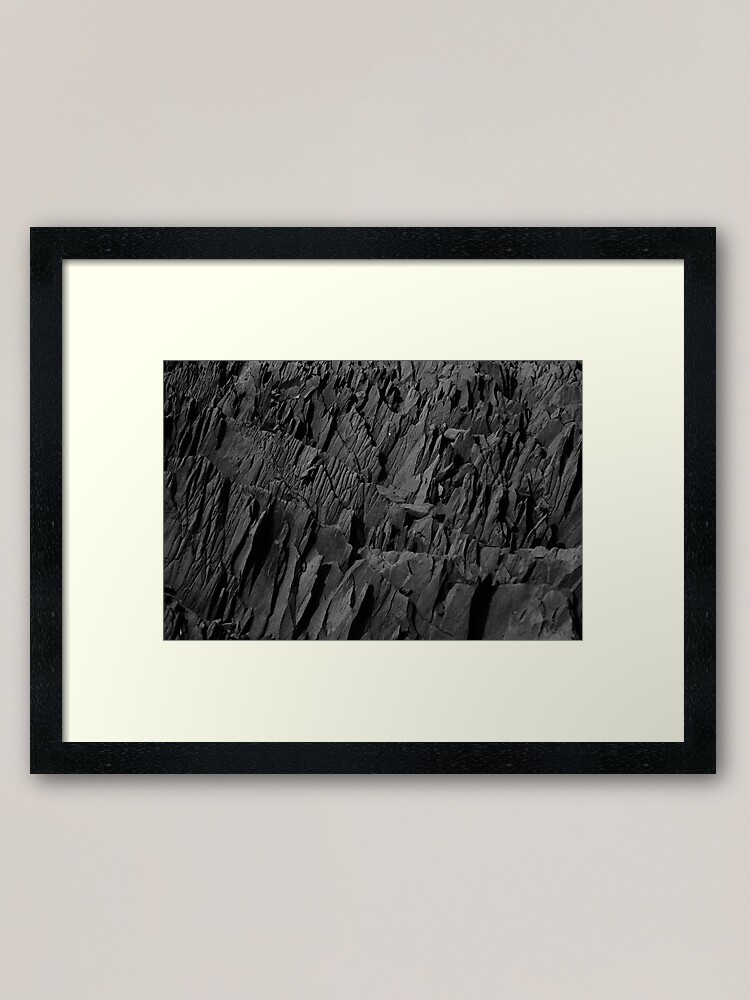 Alternate view of Black Rocks - Nature Elements Framed Art Print