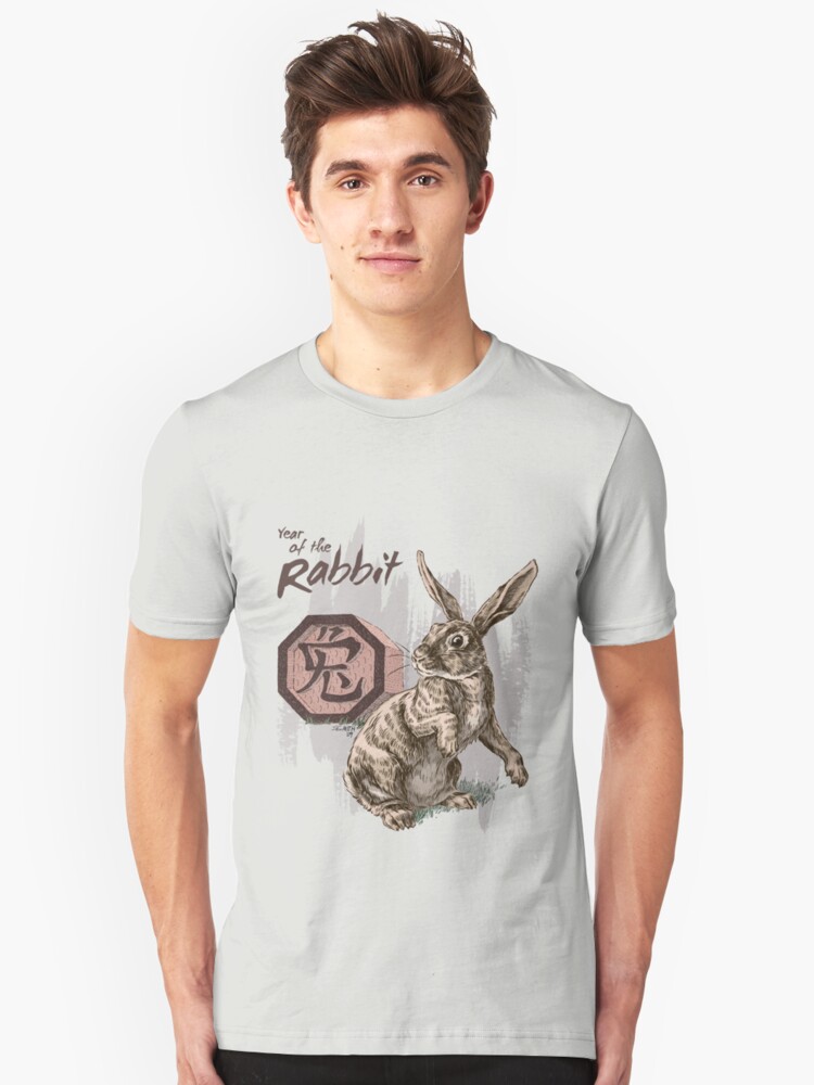 Alternate view of Year of the Rabbit by Stephanie Smith Slim Fit T-Shirt