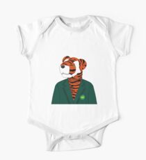 Body de manga corta para bebé Funda para la cabeza de Tiger Woods con chaqueta verde