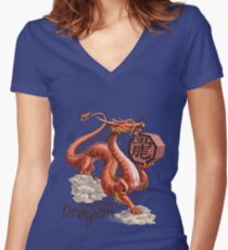 Year of the Dragon Women's Fitted V-Neck T-Shirt