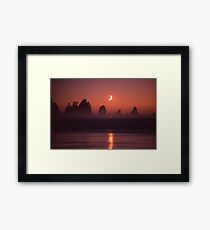 Moonset at Point of Arches Framed Print