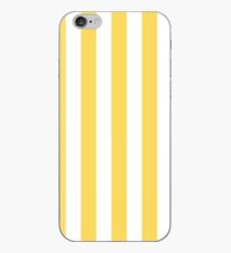 Bright Soleil Yellow and White Vertical Cabana Stripes iPhone Case