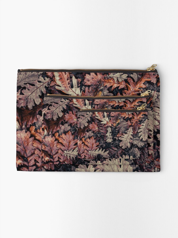 Alternate view of Dried Autumn Leaves - HD Nature Zipper Pouch
