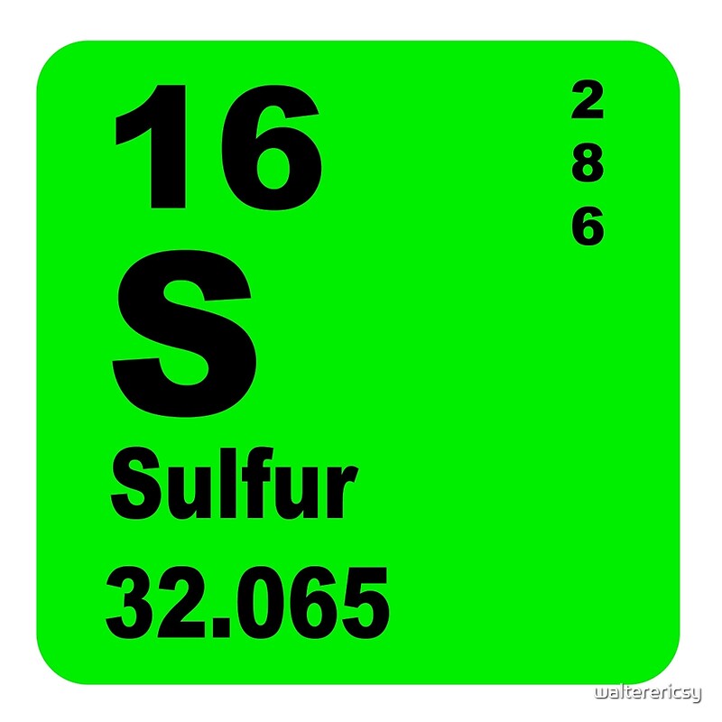 sulfur periodic table of elements art print sulfur periodic table