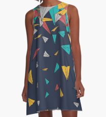 Flying paper planes A-Line Dress