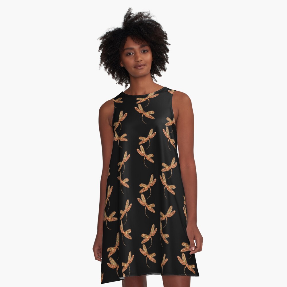 Dragonflies in Flight A-Line Dress