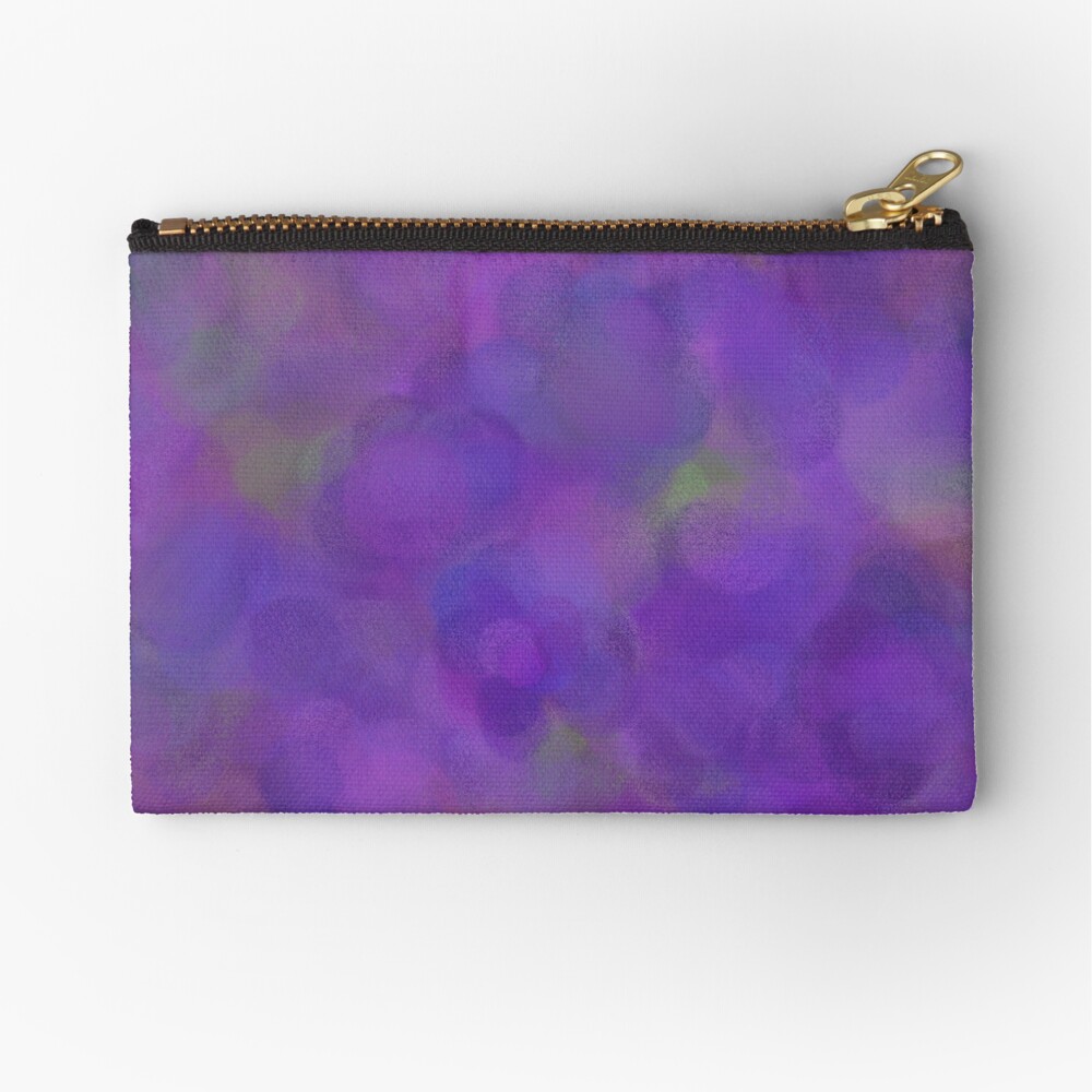 Foggy Neon Purple Colors Watercolor Background Zipper Pouch By