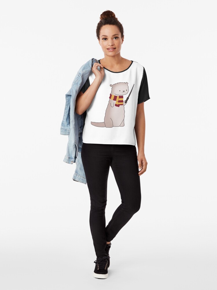 Alternate view of Harry Pawter Otter Chiffon Top