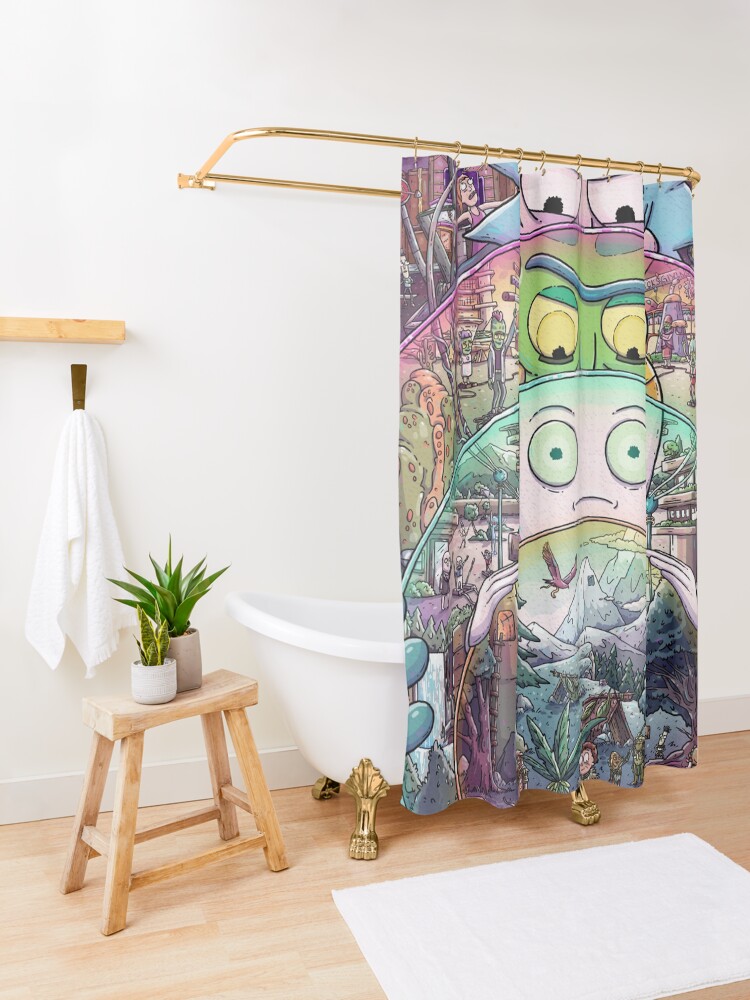 Alternate view of The Ricks Must Be Crazy Shower Curtain