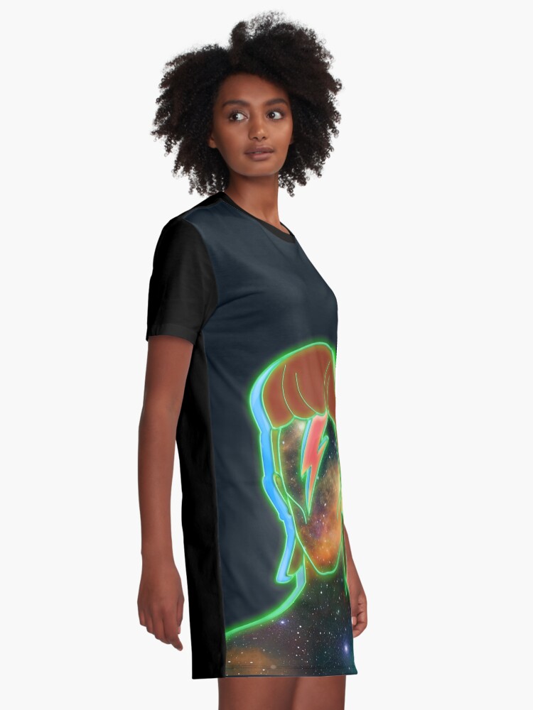 Alternate view of STARMAN/ Neon nostalgia tribute Graphic T-Shirt Dress