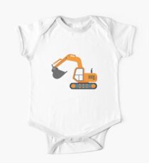 5 Years Old 5th Birthday Gift Construction Truck Excavator Baby Body Kurzarm