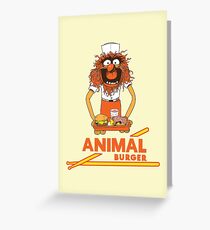 Animal Burger Greeting Card