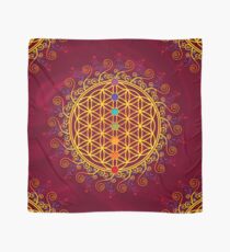 FLOWER OF LIFE, CHAKRAS, SPIRITUALITY, YOGA, ZEN, Scarf