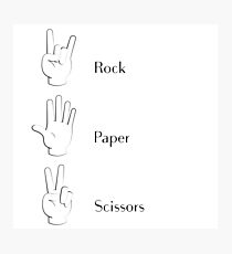 ROCK Paper Scissors Photographic Print
