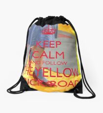 Keep Calm and Follow The Yellow Brick Road Wizard Of Oz Drawstring Bag