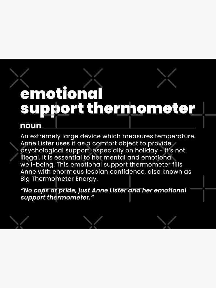 Anne Lister Emotional Support Thermometer Definition Art Board