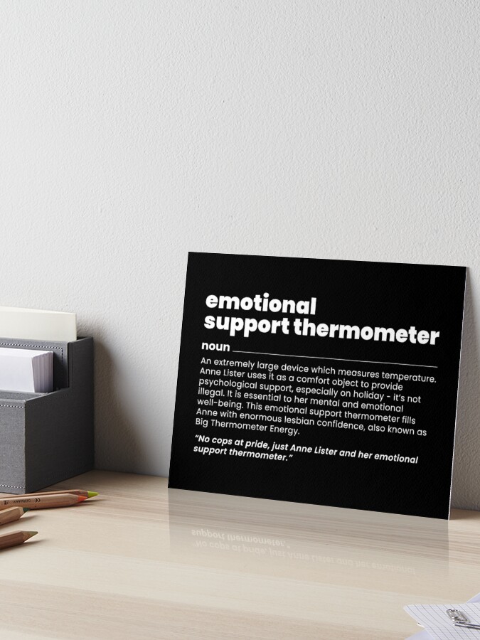 Anne Lister Emotional Support Thermometer Definition Art Board