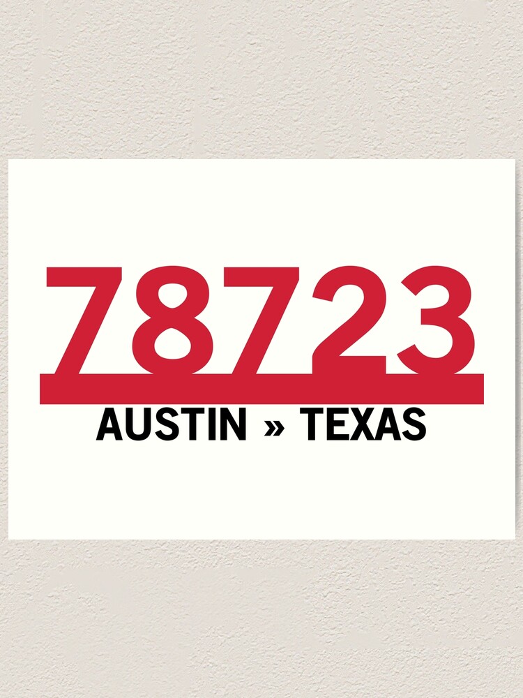 Alternate view of 78723 - Austin, Texas ZIP Code Art Print