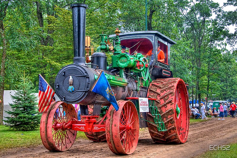 "110 hp Case Steam Tractor" by ECH52 Redbubble