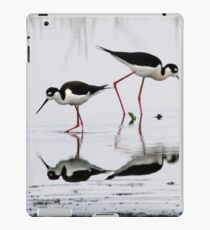 Black necked Stilts with reflection(My reflection is better than yours!) iPad Case/Skin