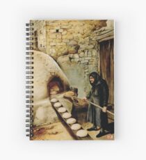 Baking bread - colour drawing Spiral Notebook