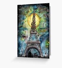 Paris ... nur das Licht zerstört die Dunkelheit Grußkarte
