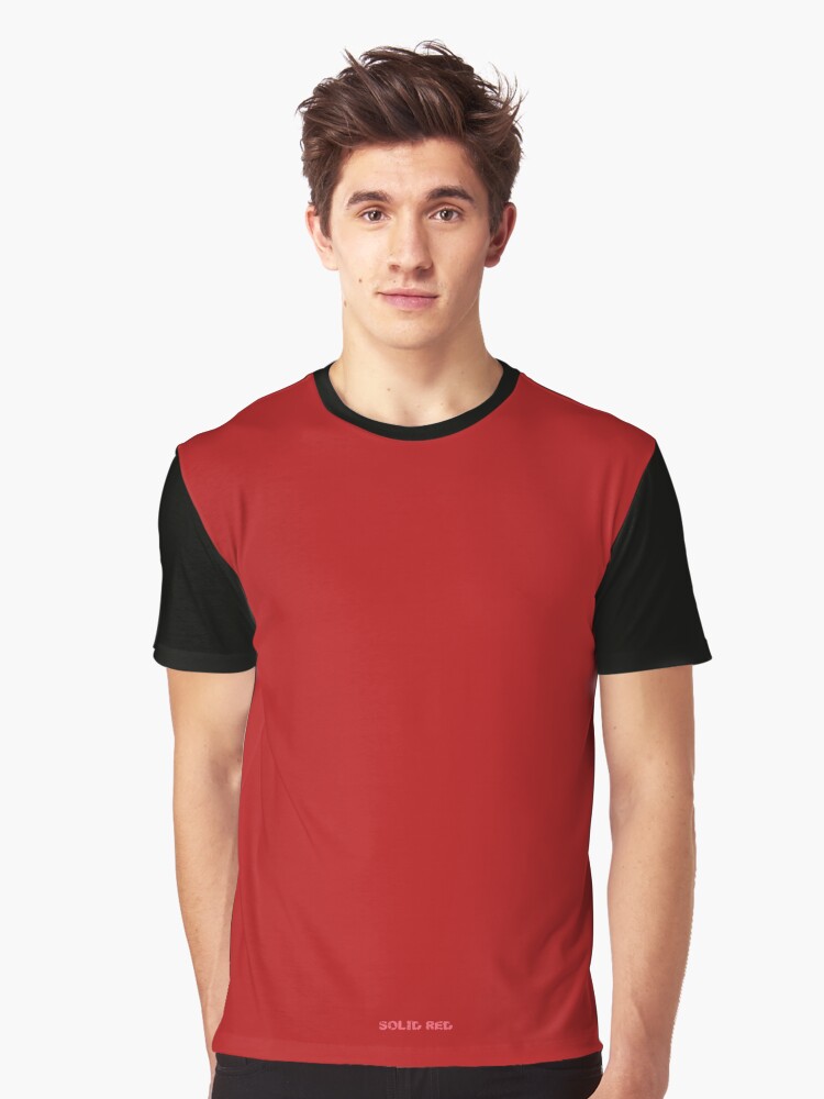 plain red tee