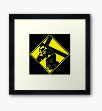 Jesus on a Crosswalk Framed Print