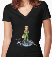 Starfox Women's Fitted V-Neck T-Shirt