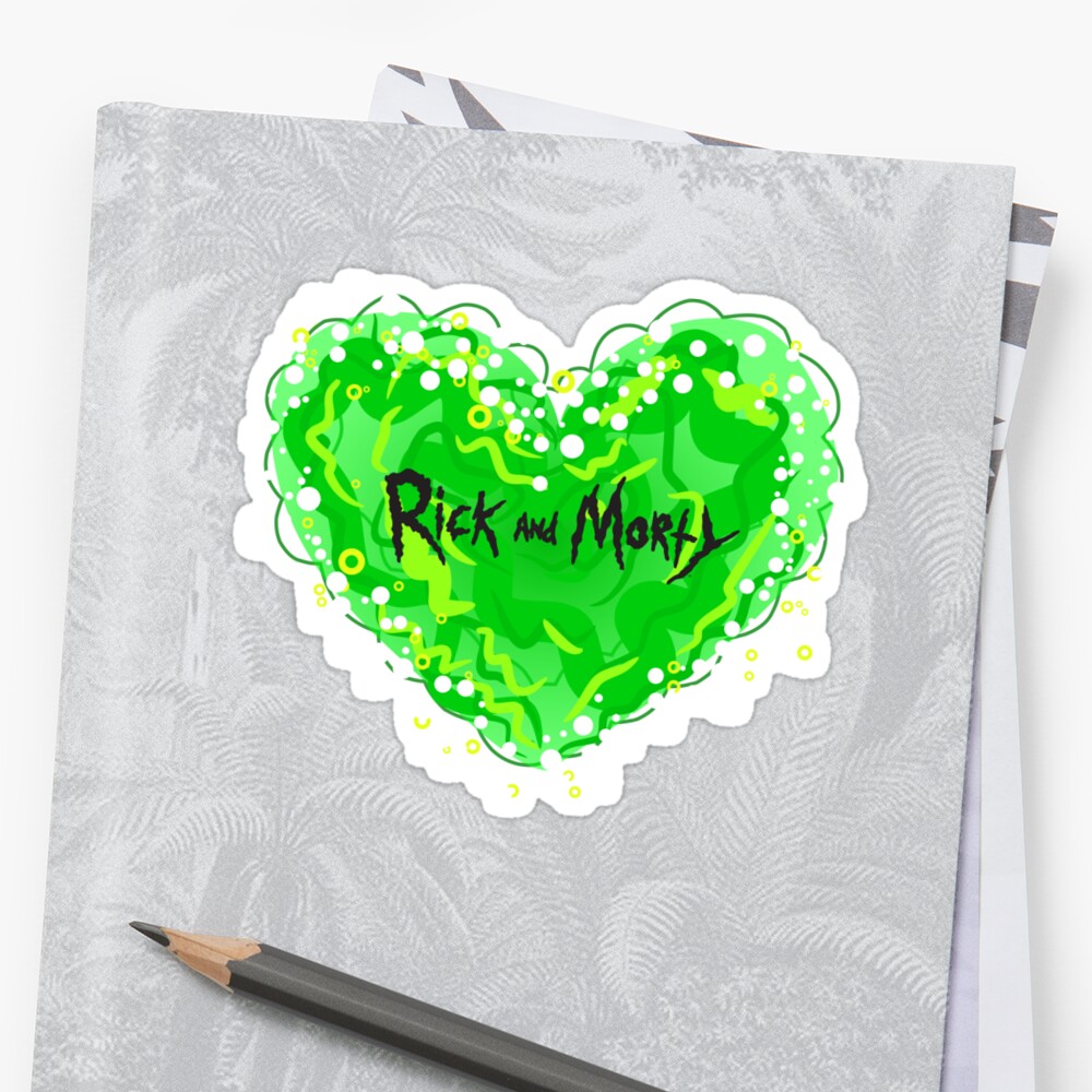 Rick And Morty Love Portal Sticker By Gracembeck Redbubble